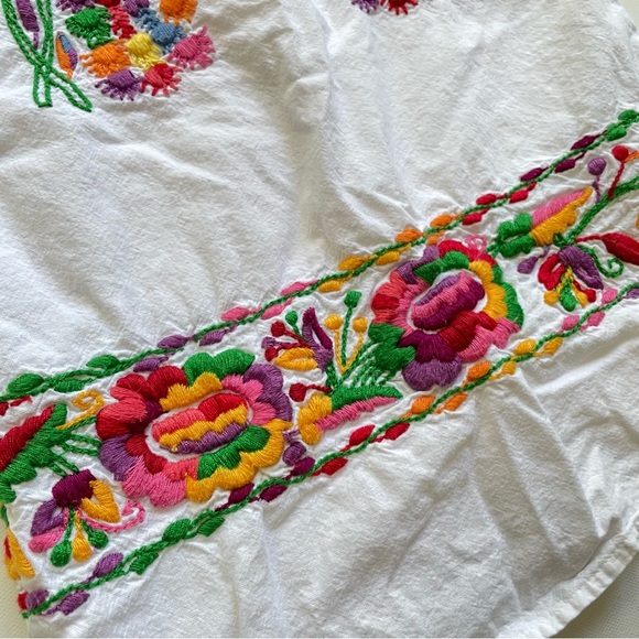 Peek Toddler Girls Embroidered Floral Tunic Dress Cotton Boho XS 2/3 - Picture 5 of 7